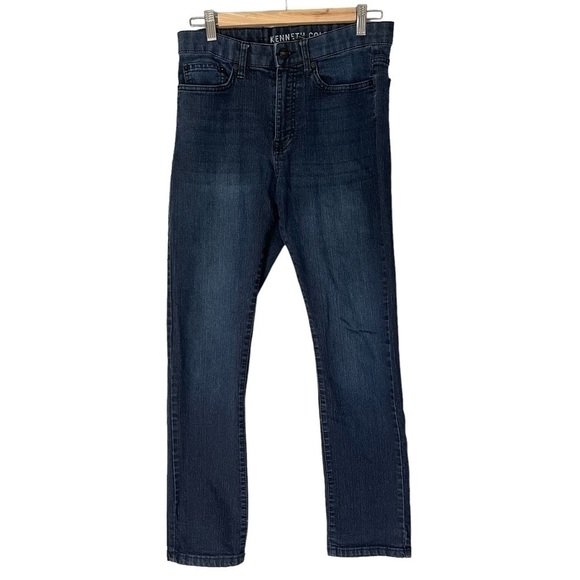 Kenneth Cole High Rise Straight Leg Jeans Dark Wash Size 30 - Picture 1 of 12